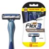 BIC Flex 3 Titanium Men’s Disposable Razors, 3 Blades, 8 Piece Kit
