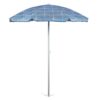 Outdoor Beach Umbrella 5.5' with Canopy Sunshade and Blue Athens Pattern