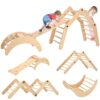 Dripex Deformable Pikler Triangle Set - Montessori Climbing Set for Toddlers 1-3
