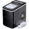 AGLUCKY Countertop Ice Maker - Self-Cleaning, 26.5lbs/24hrs, Portable Machine with 2 Bullet Ice Sizes, Black