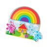 Melissa & Doug Wooden Rainbow Stacking Puzzle, 9 Pieces