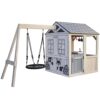 KidKraft Savannah Swing Outdoor Playhouse with Web Swing and Play Kitchen