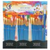 Foeran Paint Brushes Set, 30 Pcs Round Pointed Tip Paintbrushes for Acrylic, Oil, Watercolor - Artist Nylon Hair Brushes