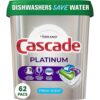 Cascade Platinum Dishwasher Pods, Fresh, 62 Count