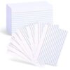 Koogel White Ruled Index Cards, 3" x 5", 272 Pack