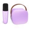 Karaoke Machine for Kids with Wireless Microphone and Bluetooth Speaker (Purple)