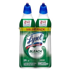 Lysol Toilet Bowl Cleaner W. Bleach, 48oz (2x24oz), 10X Cleaning Power