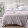 Waffle Weave Throw Blanket for Couch - Light Grey, 50"x70"