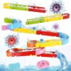 Bath Toys for Kids Ages 3-8 with Slide Track and Suction Cups (38PCS)