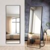 PexFix Full Length Mirror with Black Aluminum Frame, 55'' x 16''