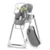 Baby High Chair - Adjustable to 7 Heights - Foldable for Babies and Toddlers - Dark Grey