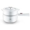 Electric Bear Hot Pot with Steamer, 1.6L Rapid Noodles Cooker, Mini Non-Stick Frying Pan