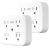 KMC Smart Tap Mini 2-Pack - Wall Mounted Plug Adapter with Wi-Fi Outlets