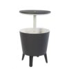 Cool Bar Outdoor Patio Furniture with Cooler, Dark Grey