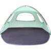 WhiteFang Portable Beach Tent for 3/4/6 Person with UV Protection, Extendable Floor, Ventilating Windows, and Carrying Bag, Stakes & Guy Lines