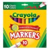Crayola Broad Line Markers, Classic Colors, 10 Count