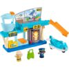 Fisher-Price Little People Toddler Toy Everyday Adventures Airport Playset with Airplane for Preschool Pretend Play Ages 1+ Years