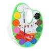 Watercolor Paint Set for Kids - Washable Non-Toxic Paints - 12 Bright Colors - Mess-Free - Includes Paintbrush