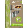 BIC Round Stic Ballpoint Pen, Black, Pack of 10