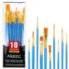 Acrylic Paint Brush Set, 10 Pieces Watercolor Painting Brushes