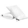 Queen Size Pillow Set of 2, Soft Down Alternative Pillows for Sleeping, Breathable Navy Blue Pillow, 20 x 28 Inches