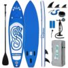 FunWater Inflatable Stand Up Paddle Board with Premium SUP Paddleboard Accessories, Wide Stable Anti-Slip EVA Deck, Paddle Boards for Adults & Youth of All Skill Levels