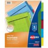 Avery 5-Tab Plastic Binder Dividers, Multicolor