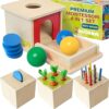 Montessori Toys for 1-2 Year Olds - 4 Wooden Toy Set