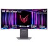 LG 34-inch UltraGear Curved Gaming Monitor - WQHD 240Hz DisplayHDR True Black 400 - FreeSync Premium Pro G-Sync - HDMI 2.1 DisplayPort Stand Black