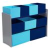 Delta Children Toy Organizer with Storage Bins - Grey/Blue