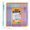 BIC Xtra-Smooth Pastel Mechanical Pencils, Medium Point, 40-Count Pack