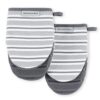 KitchenAid Mini Oven Mitts, Charcoal Grey, 2-Pack, 5.5"x8"