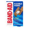 Band-Aid Flexible Fabric Adhesive Bandages, Assorted Sizes, 30 ct