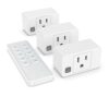 Remote Control Outlet Switch with 3 Outlets + 1 Remote, 230ft RF Range
