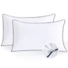 Adjustable Microfiber Queen Pillows Set of 2 for Side Sleepers