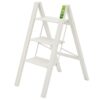 3 Step Folding Aluminum Ladder with Anti-Slip Pedal, Lightweight and Portable - 330lb Capacity