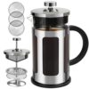 French Press Coffee Maker 34oz Stainless Steel & Glass Dishwasher Safe