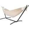 Double Hammock with Space-Saving Steel Stand and Carrying Case (Natural)