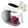 Baby Food Maker, Steamer, Blender, Processor with Touch Screen and Reusable Pouches - White
