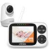 Baby Monitor with Camera and Audio, 3.2" Screen, Night Vision, Portable, Pan-Tilt-Zoom, Alarm, 1000ft Range