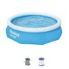 Bestway 10ft Inflatable Above Ground Swimming Pool Set with Filter Pump - Blue