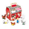 Melissa & Doug Wooden Take-Along Barn Toy with Farm Play Pieces