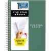 Five Star Spiral Notebook, College Ruled, Personal Size, Green