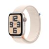Apple Watch SE (2nd Gen) GPS + Cellular 44mm Smartwatch - Starlight Aluminum Case & Sport Loop - Fitness & Sleep Tracker, Crash Detection, Heart Rate Monitor