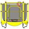 Kids Trampoline with Basketball Hoop, Safety Enclosure - Indoor & Outdoor - 60"