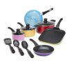 Ecolution Nonstick Cookware Set, 12-Piece, Multicolor