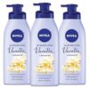NIVEA Vanilla & Almond Oil Body Lotion, 50.7 Fl Oz, Pack of 3
