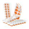 DOQAUS Ice Cube Trays 4 Pack, Silicone, Flexible, Easy-Release, with Lid, LFGB Certified, BPA Free