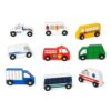 Town Vehicles Set in Wooden Tray by Melissa & Doug (9 pieces)