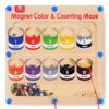 Magnetic Color and Number Maze Toy for Kids 3-5 Years Old